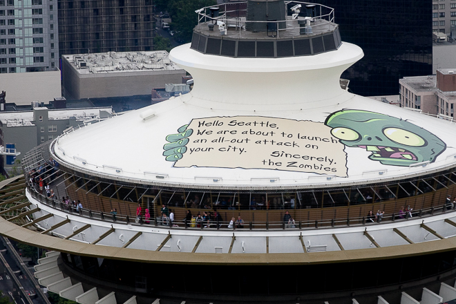 Plants vs. Zombies 2 takes over the Space Needle