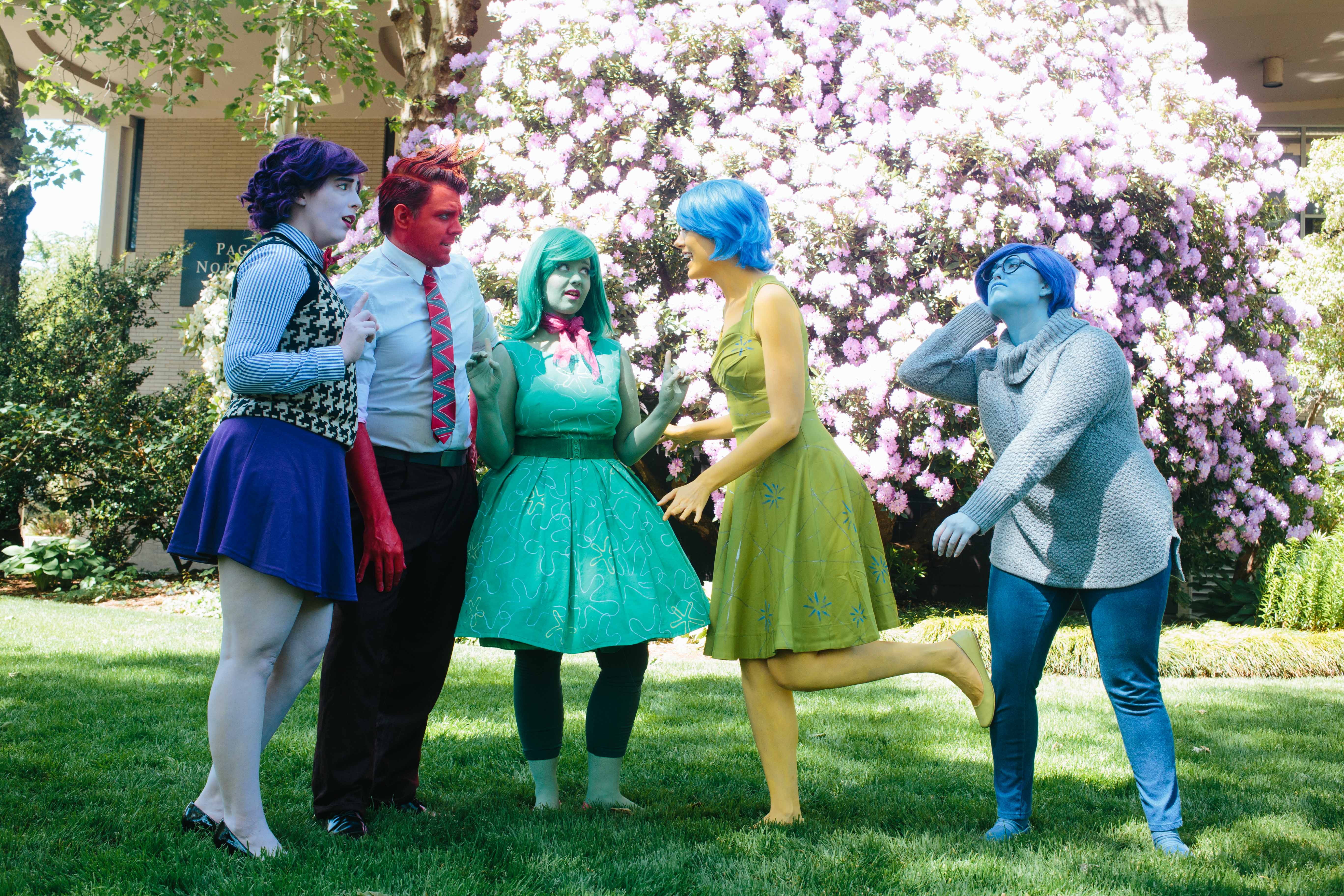 Inside Out cosplay costume disney joy anger disgust fear sadness.